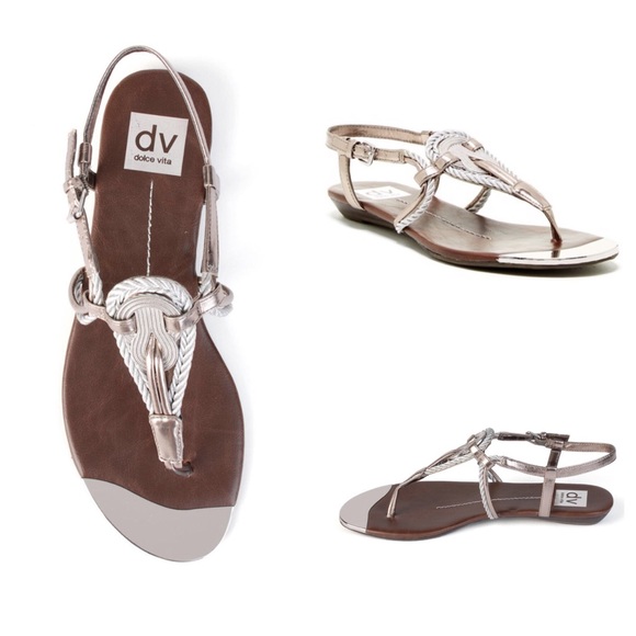 DV by Dolce Vita Shoes - DV Dolce Vita Anica Rope & metal Flat Thong Sandal